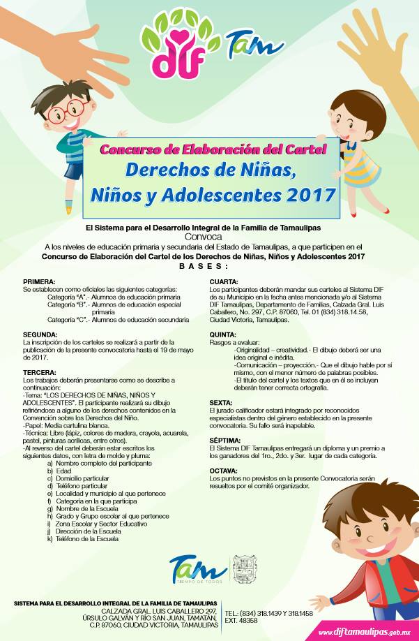 Concurso De Elaboración Del Cartel “Derechos De Niñas, Niños Y ...